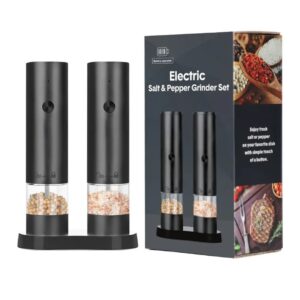 Salero y Pimentero Eléctrico Recargable | Molinillo Automático con Molienda Cerámica ✨🍳