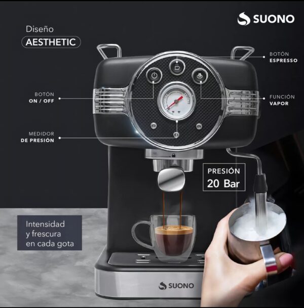 ¡CAFETERA ESPRESSO VINTAGE SUONO: EL LUJO ITALIANO EN TU COCINA! ✨🇮🇹 - Imagen 2