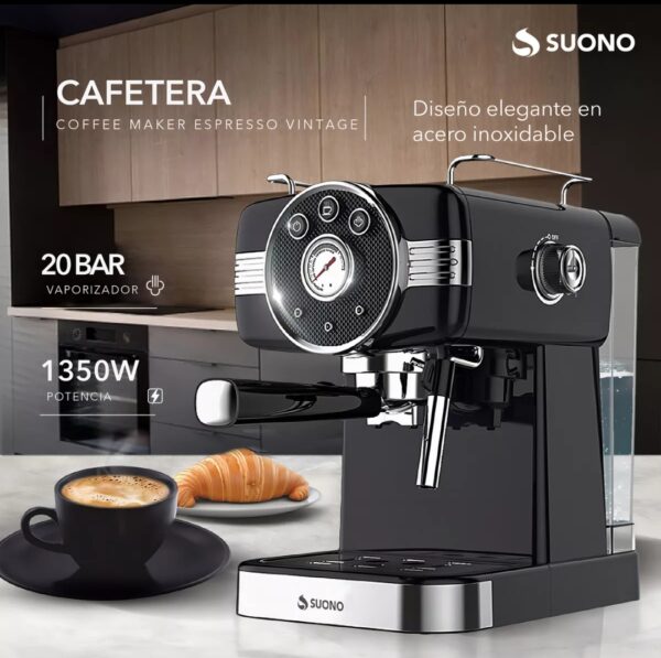 ¡CAFETERA ESPRESSO VINTAGE SUONO: EL LUJO ITALIANO EN TU COCINA! ✨🇮🇹 - Imagen 3