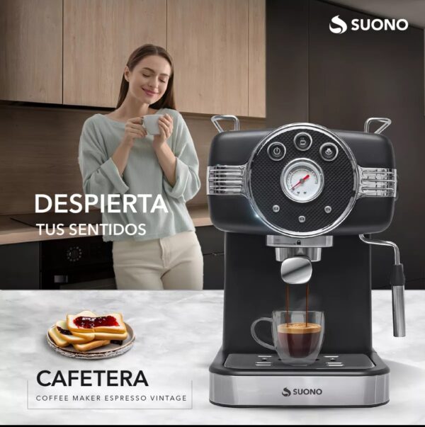 ¡CAFETERA ESPRESSO VINTAGE SUONO: EL LUJO ITALIANO EN TU COCINA! ✨🇮🇹 - Imagen 6