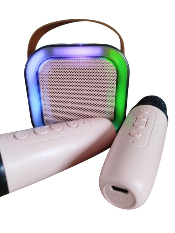PARLANTE COLORFUL KARAOKE SOUND SYSTEM K12. PINK - Imagen 4