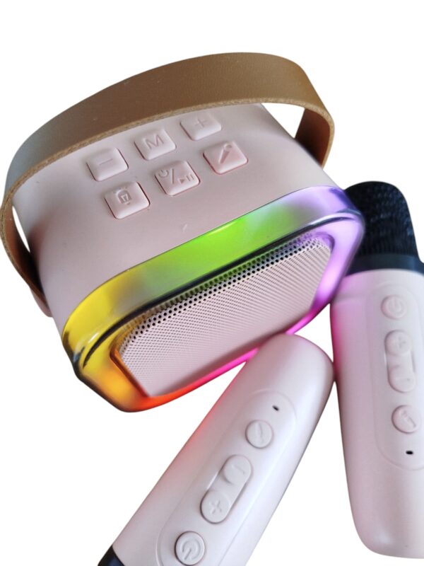 PARLANTE COLORFUL KARAOKE SOUND SYSTEM K12. PINK - Imagen 2