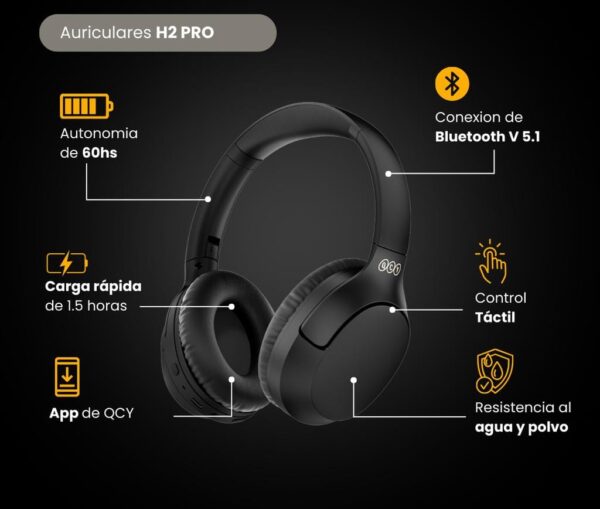 EXPERIENCIA DE AUDIO INIGUALABLE CON QCY H2 PRO 🎧✨ BLACK - Imagen 7