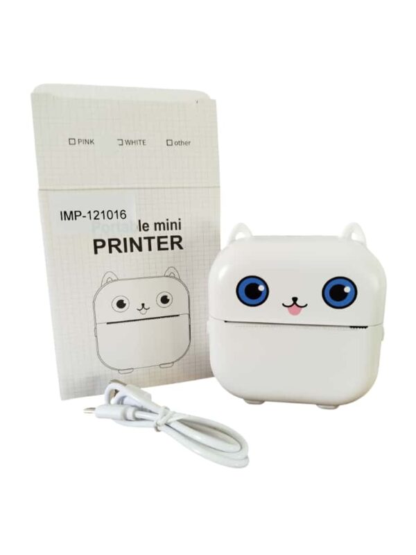 IMPRESORA TERMICA WHITE DISEÑO GATITO