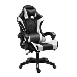 SILLA GAMER ZENEI KAISEN NEGRA/GRIS ALT REG GIRO 360° RECLINABLE ALMOHADON CERVICAL Y LUMBAR