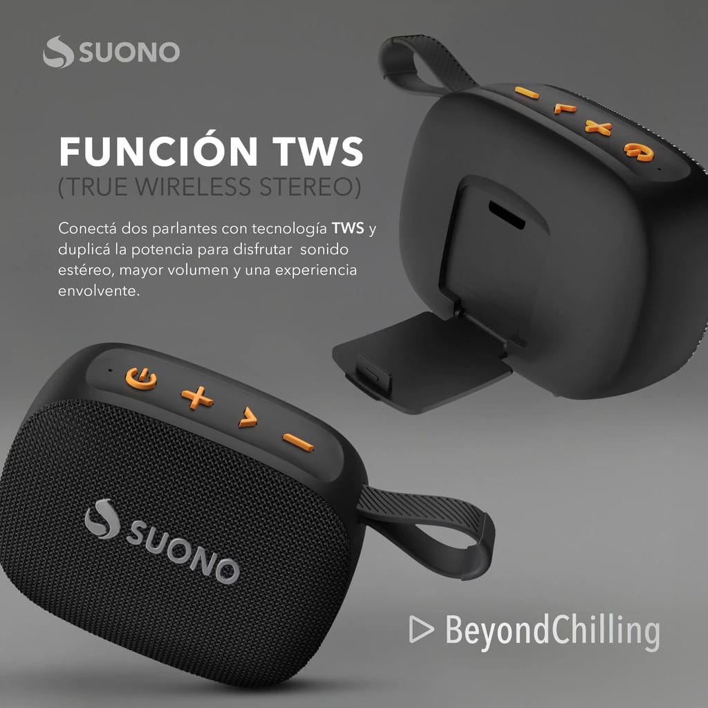 Parlante Bluetooth Suono 5.3 Waterproof IPX4 | Sonido Portátil y Potente 🔊✨ - Imagen 3