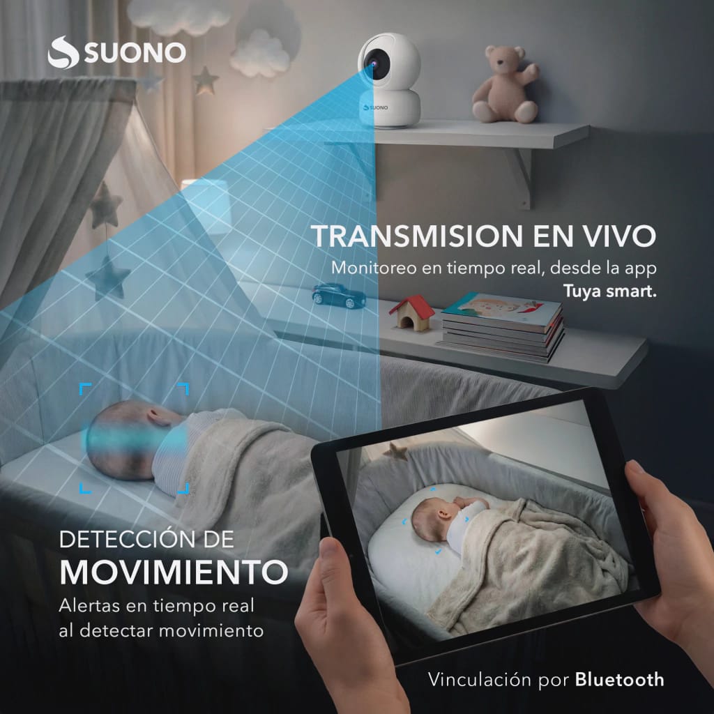 🏠👁️ ¡CUIDÁ LO QUE MÁS QUERÉS! Cámara de Seguridad Suono Smart WiFi 360° ✨ - Imagen 4