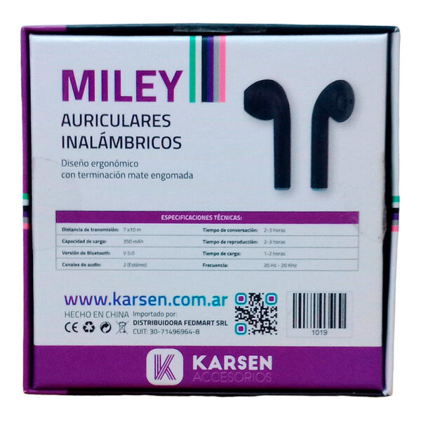 Auricular In Ear Bluetooth Miley Karsen en Light Technology, productos de innovación y tecnología