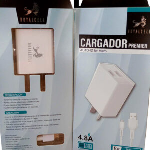 Cargador 220 micro USB 4.8A RoyalCell de carga rápida en Light Technology