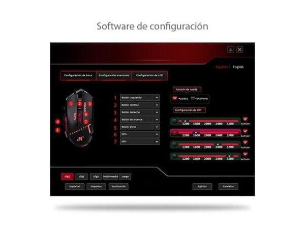 Mouse programable USB 8D gaming 7200DPI - Imagen 4